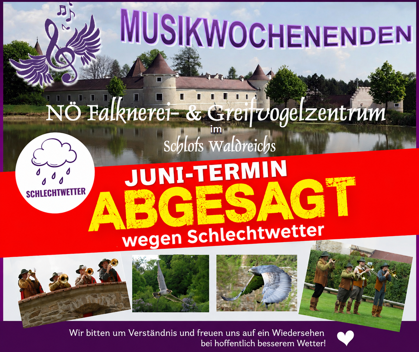 Juni Musikwochenende abgesagt